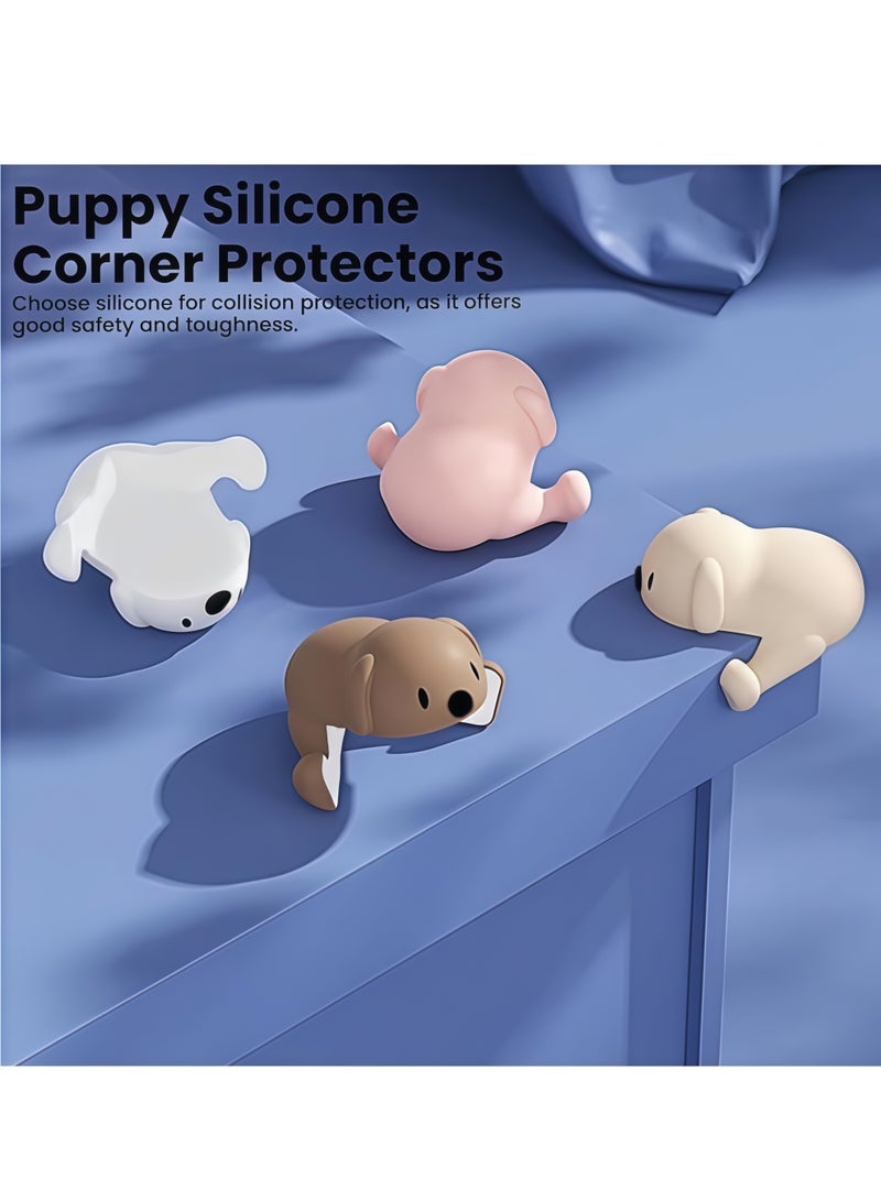 8 Pack Silicone Dog Corner Protectors, Cute Animal Desk Table Edge Bumpers Adhesive Furniture Guard - Image 3