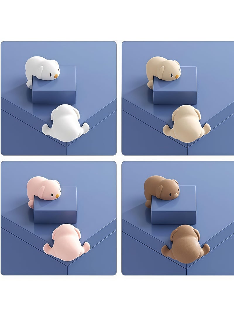 8 Pack Silicone Dog Corner Protectors, Cute Animal Desk Table Edge Bumpers Adhesive Furniture Guard - Image 5