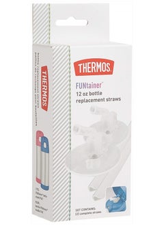 THERMOS Thermos Replacement Straws for 12 Ounce Funtainer Bottle, Clear, 2 Count  - Image 1