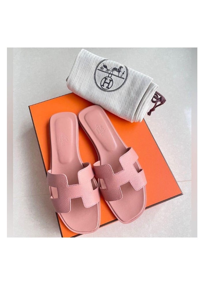 Hermes H24 hermes oran sandal in calfskin leather pink womens - Image 2