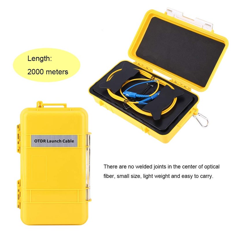 klarako Fiber Optic OTDR Launch Cable Box, 2km Extension Cord Single Mode 9/125 SC/UPC SC/UPC Connector Dead Zone Eliminator Fiber Box, Portable Fiber Optic Test Tool with Storage Box for Blind Area OTDR Test - Image 3