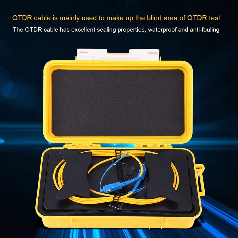 klarako Fiber Optic OTDR Launch Cable Box, 2km Extension Cord Single Mode 9/125 SC/UPC SC/UPC Connector Dead Zone Eliminator Fiber Box, Portable Fiber Optic Test Tool with Storage Box for Blind Area OTDR Test - Image 2