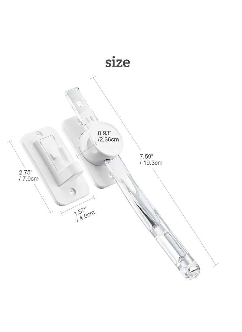 Excefore - Child Proof Door Finger Pinch Guard, Cat Door Latch & Stopper, Adjustable Door Lever Handle for Pets, Great Door Lock for Dogs, No Need for Pet Gates or Interior Cat Door (Transparent) - Image 1