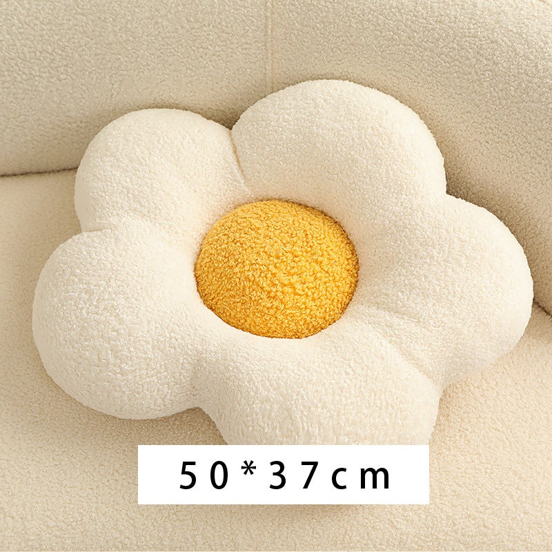 Nordic Ins Shaped Pillow Solid Color Living Room Bedroom Cute Flower Donut Pillow Plush Sofa Cushion - Image 1