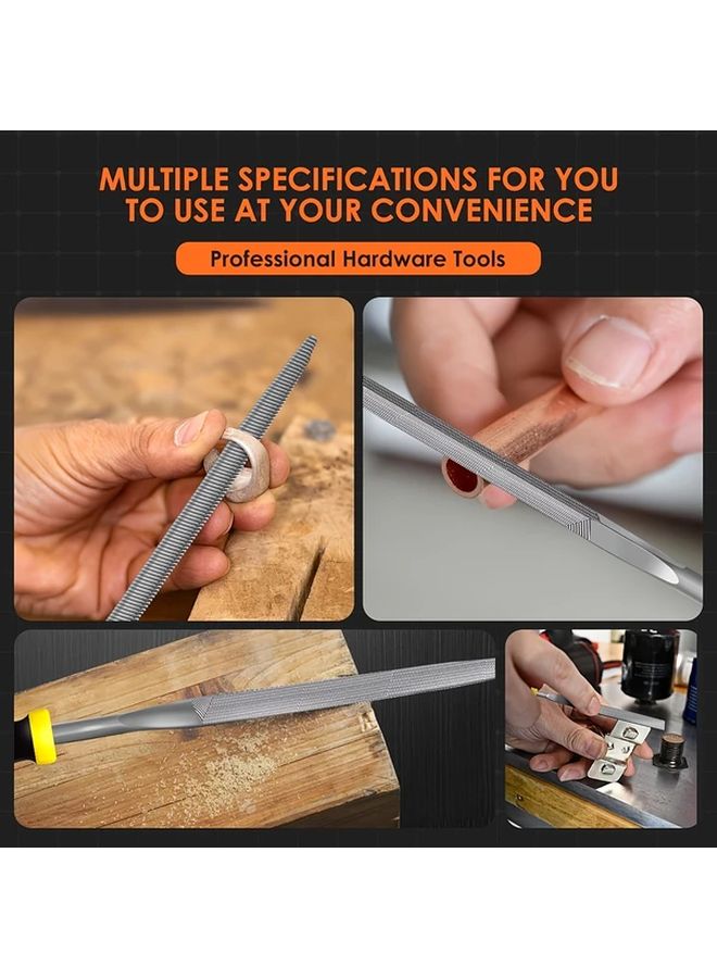 Set A 10Pcs Metal Needle File Set Hardened Alloy Steel Hand Tool Plastic Handle - Image 3