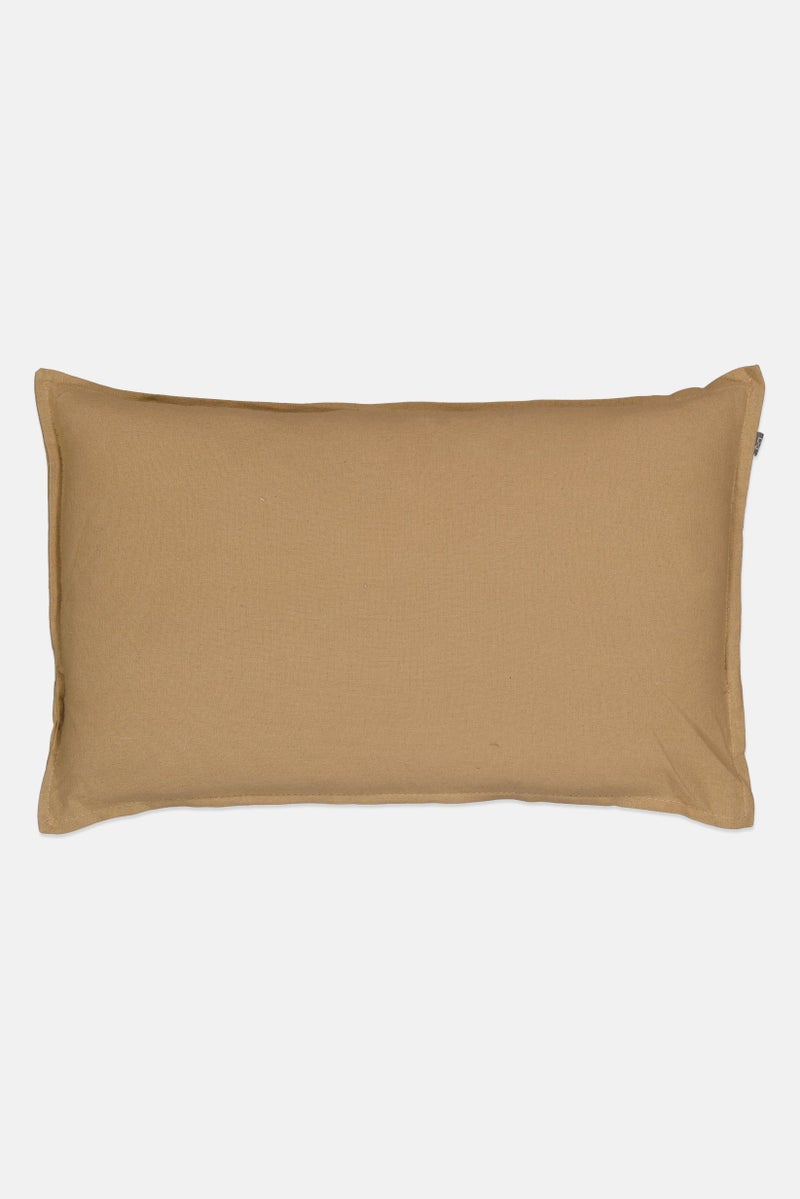 Muy Mucho وسادة قطن عضوي صلب، بني - Image 1