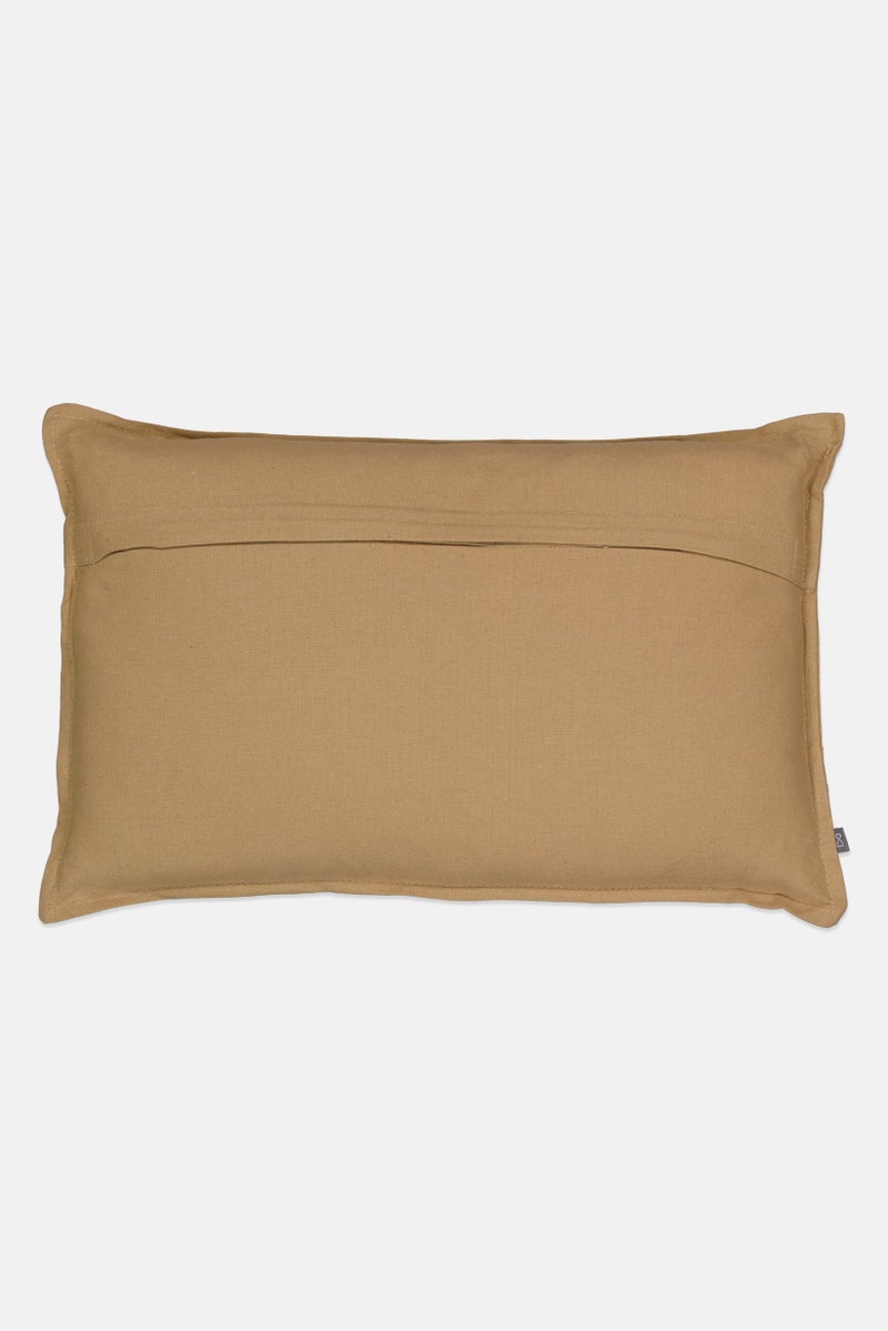 Muy Mucho وسادة قطن عضوي صلب، بني - Image 2