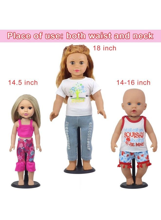ZITA ELEMENT 2 Pcs Adjustable Doll Stand Holders Base For 14 Inch 18 Inch Doll Accessories Black  - Image 3