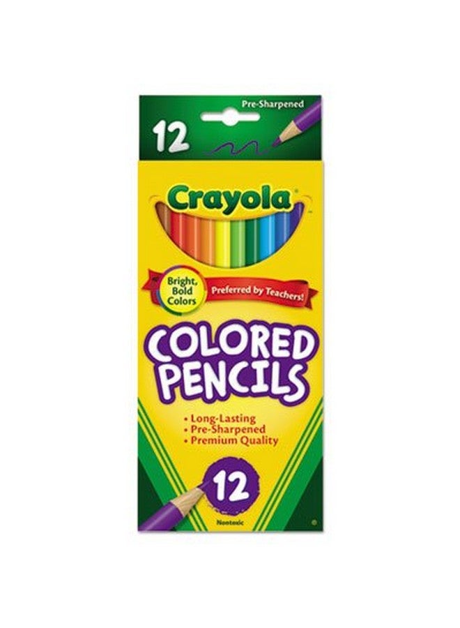 Crayola Long Barrel Colored Woodcase Pencils 3.3 Mm 12 Assorted Colors/Set (7 Sets) - Image 2