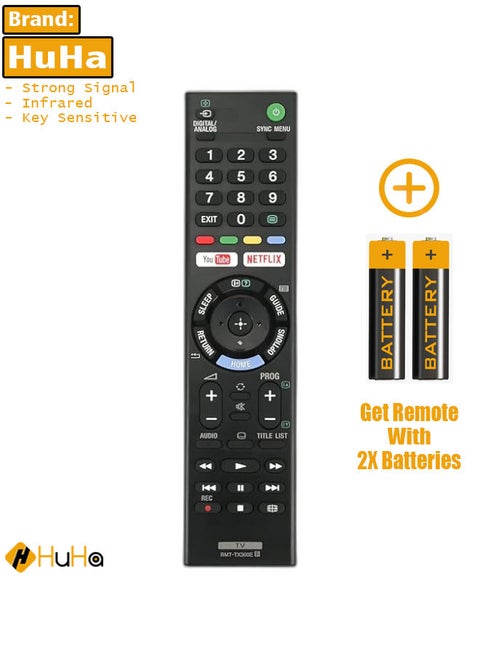 جهاز التحكم عن بعد RMT TX300E مناسب لتلفزيون سوني برافيا KD 65X7000F KD 55X7077F KD 55X7000F KD 49X7077F KD 49X7000F KD 43X7000F KD 70X6700E KD 60X6700E KDL 50W660F KDL 43W660F KDL 49W750E