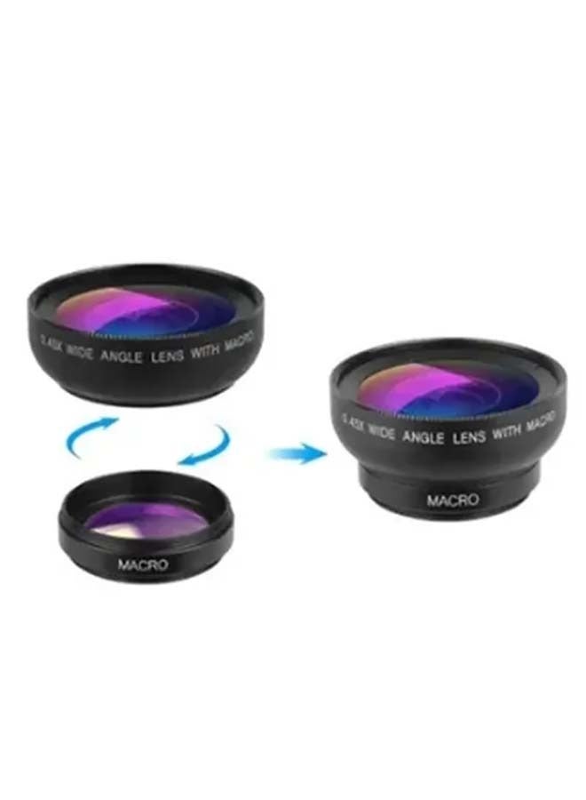 اثنين في واحد الهاتف المحمول عدسة كليب ، 0.45wm الهاتف المحمول عدسة كيت ، 0.45x زاوية واسعة جدا و 12.5x عدسة ماكرو عدسة كاميرا عالية الدقة ، مع عدسة كليب ، تنطبق على اي فون سامسونج هواوي ال أكثر ال - Image 3