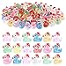 DULEFUN Christmas Mini Glitter Ducks 60pcs Colorful Tiny Small Little Resin Ducks to Hide Plastic Miniatures Duck Figures for Xmas Goodie Bag Fillers Party Favors Decorations - Image 2