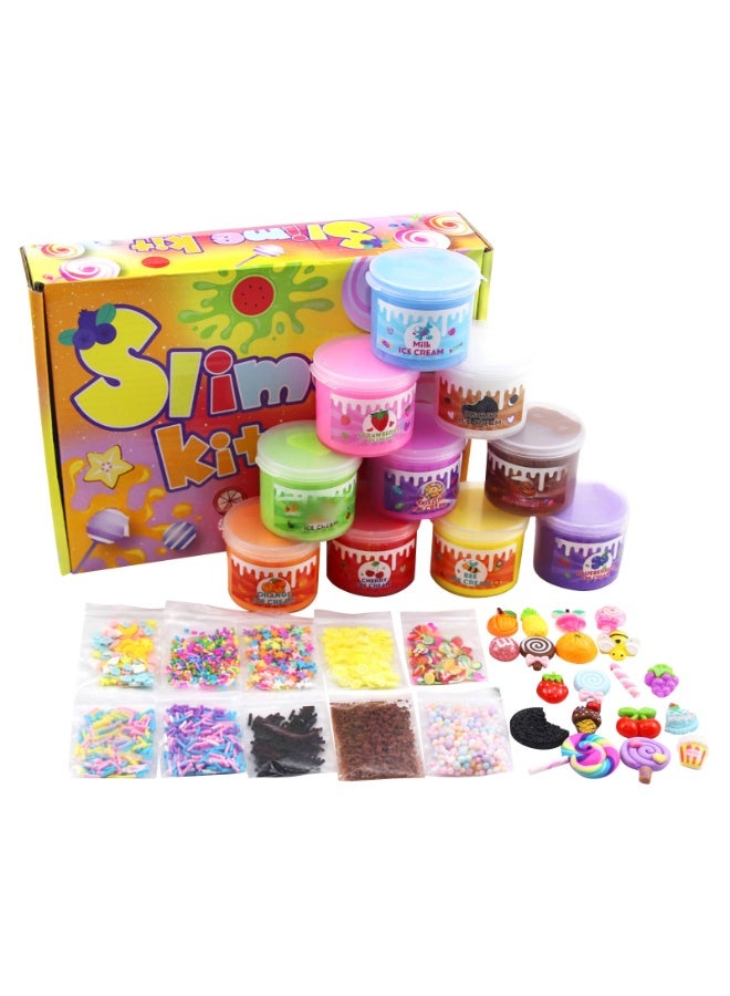 xppier Kids Slime Kit DIY Stretchy Sensory Play Creative Craft Set Non Toxic Fun Party Favors Colorful Slime Supplies Art Toys - Image 5