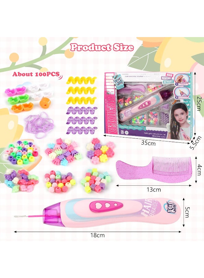 TFiOXL Hair Accessories Girls DIY Hair Beads Set, Creative Toy Birthday Gift, DIY Hair Princess Decoration Braiding Kit Toys for Children 6+ Years - Image 2