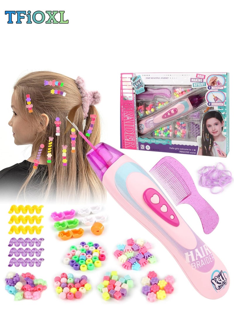 TFiOXL Hair Accessories Girls DIY Hair Beads Set, Creative Toy Birthday Gift, DIY Hair Princess Decoration Braiding Kit Toys for Children 6+ Years - Image 1
