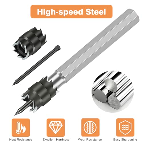 EEEKit 13PCS Rotary Spot Weld Cutter 3/8", HSS Spot Weld Removal Tool, Double Sided Spot-Weld Drill Bits for Automobiles, Drill Bit for Removing Spot-Weld - Image 4