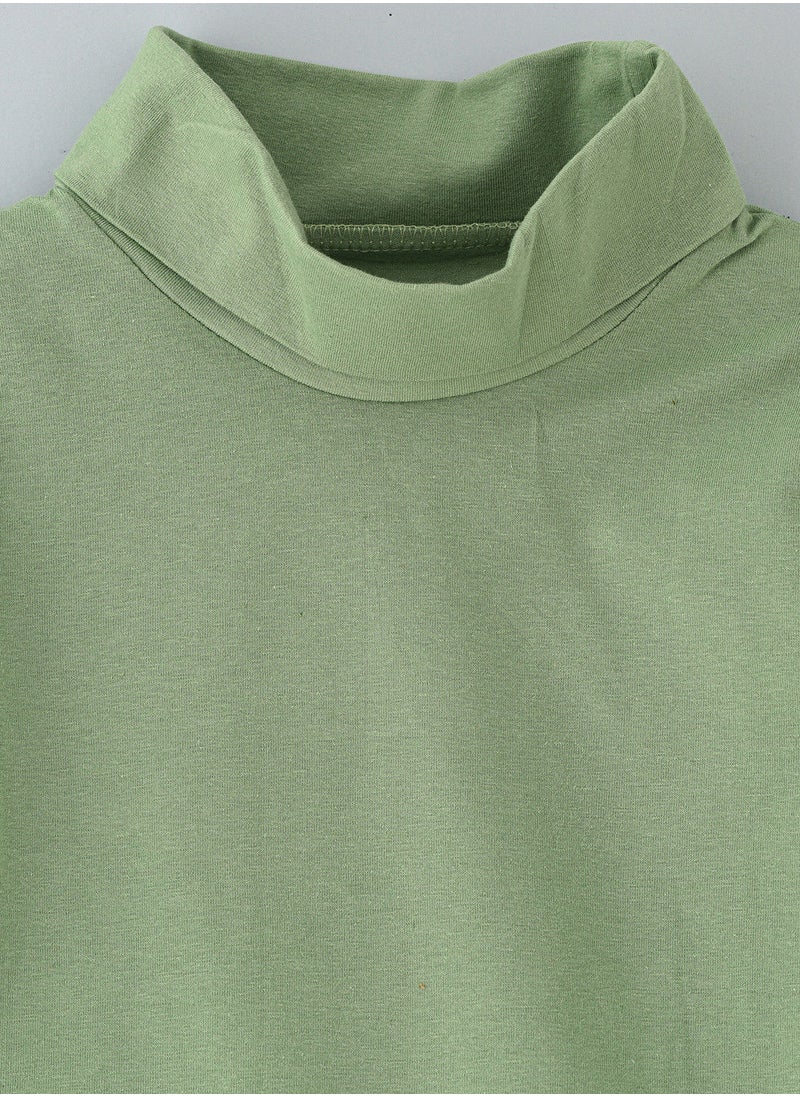 Jelliene تي شيرت أساسي سادة برقبة عالية  - Image 3