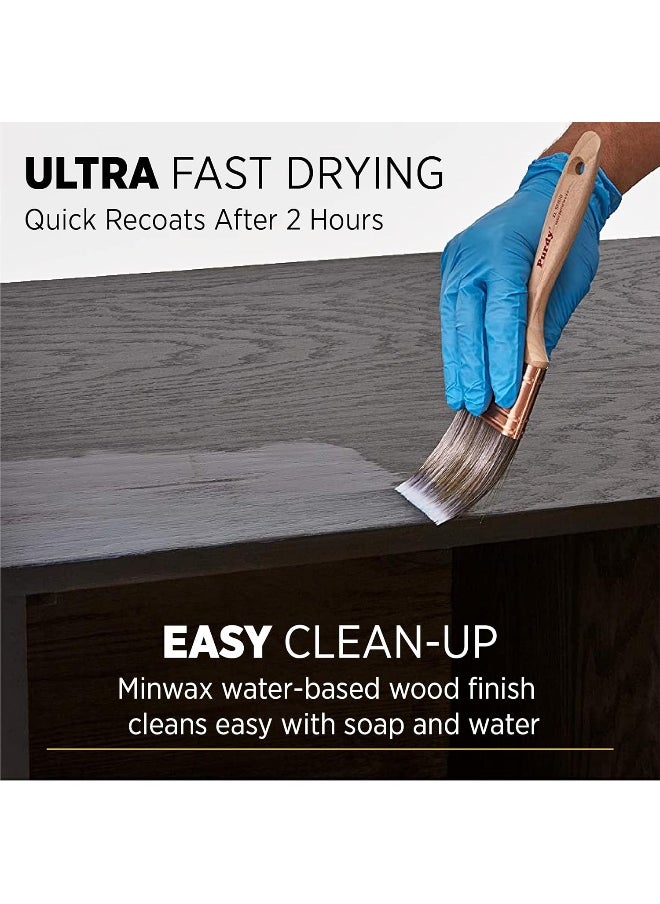 Minwax Minwax 222224444 Polycrylic Protective Wood Finish, Clear Matte, ½ Pint  - Image 5