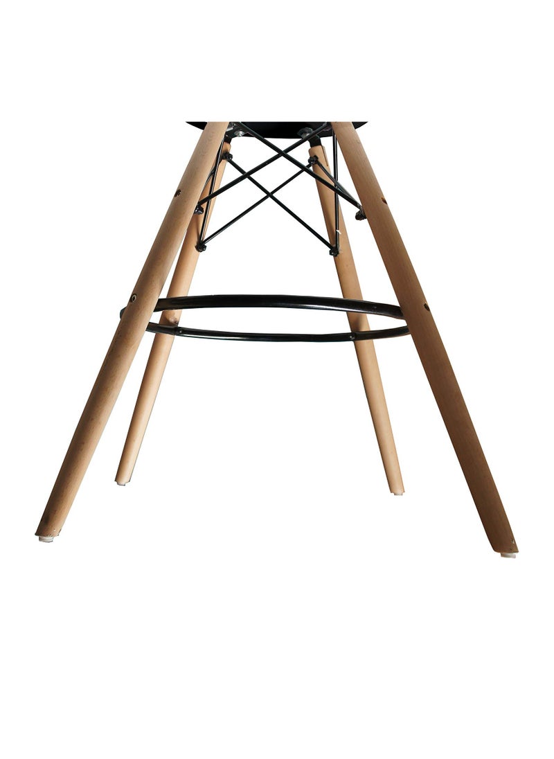 Mahmayi - كرسي بار Mahmayi Ultimate Eames Style DAW بذراعين، مجموعة من قطعتين - أسود - Image 1