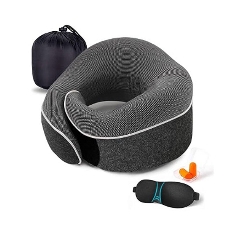 New Zero Pressure Pillow Storage Travel Memory Foam U-Shaped Pillow Eye Mask Gift Box Suit - Image 1