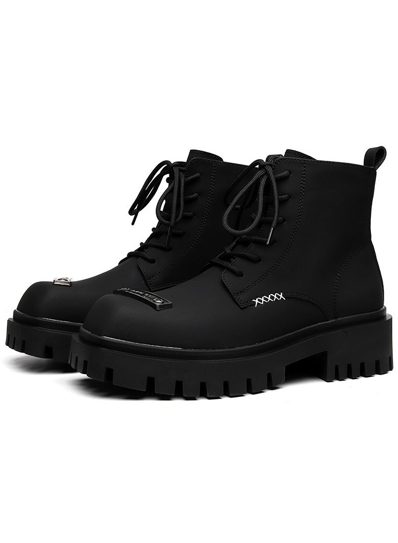 Warrior New Youth Fashion Thick Sole High Top Boots - Image 1