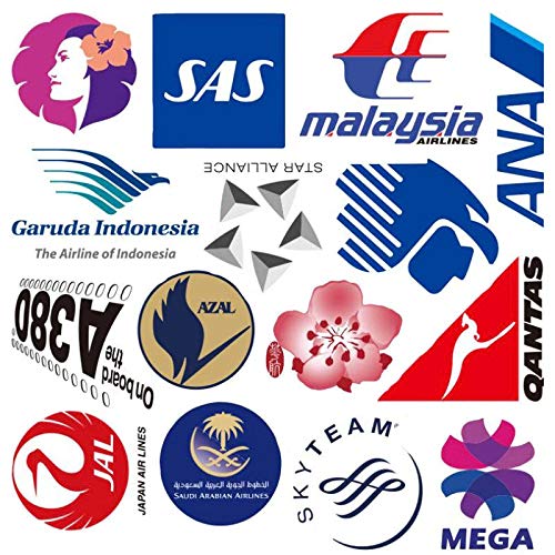 iDream Airlines Logo Themed Vinyl Stickers (5-8 cm) – Durable, Waterproof, and Perfect for Laptops, Luggage, Water Bottles, and More – Aviation Lover's Decorative Set (Pack of 50) - Image 5