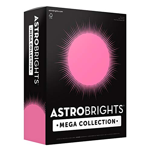 Astrobrights Mega Collection, Colored Paper, Neon Pink, 625 Sheets, 24 lb/89 gsm, 8.5" x 11 - MORE SHEETS! (91673) - Image 1