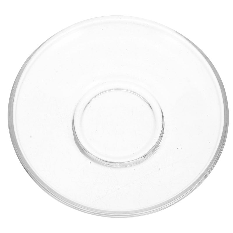 Clear Glass Tea Saucers 8.5cm Plates For Coffee And Snacks Set Of 2 - Image 2