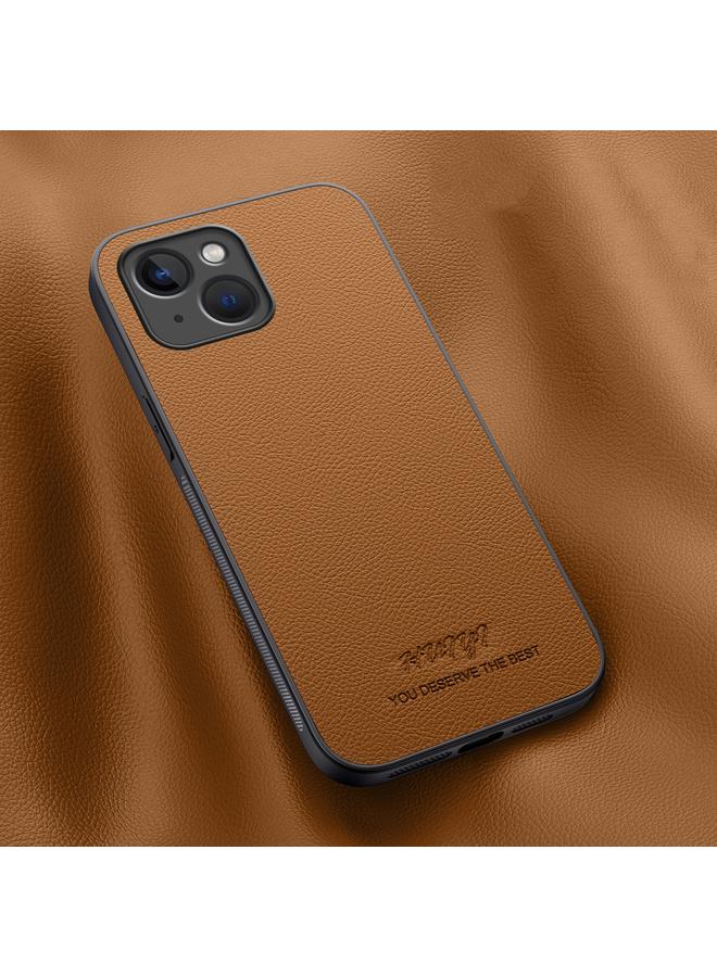 اس-توب جراب هاتف مغناطيسي من الجلد من HUIYI لهاتف iPhone 15 Plus - Image 1