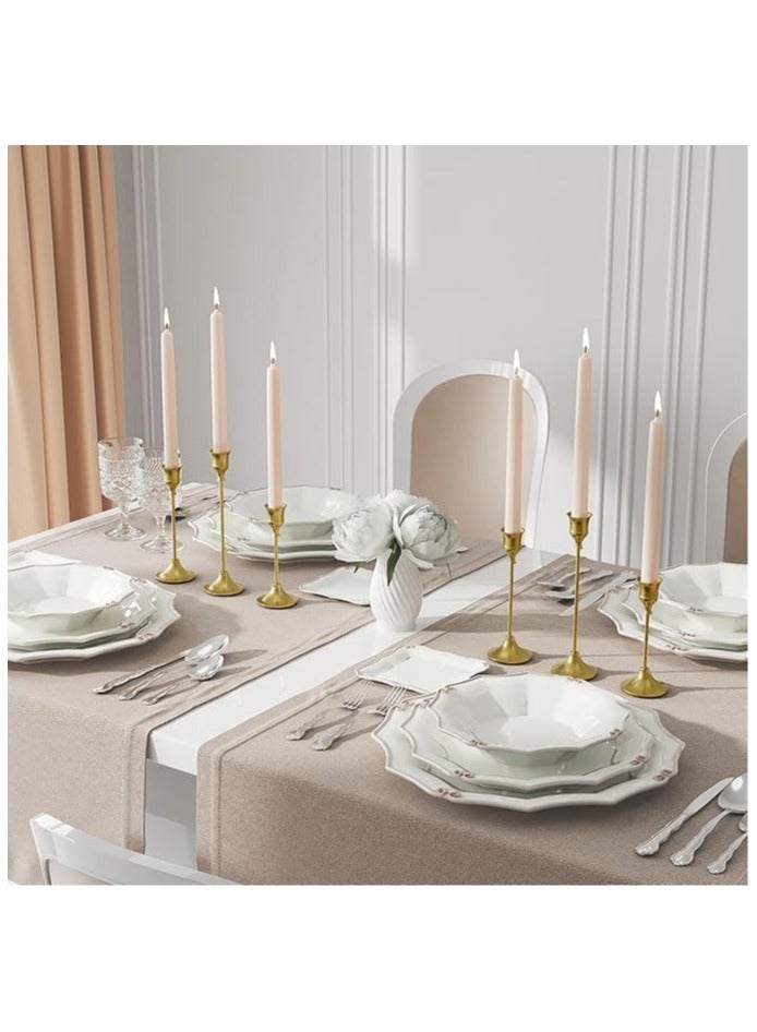 XICEN 3Pcs Gold  Candle Holder, Candle Stick Holders, Candlestick Holder Set for Dinning, Party, Vintage Modern Decorative Centerpiece for Table Mantel Wedding Housewarming Gift - Image 3