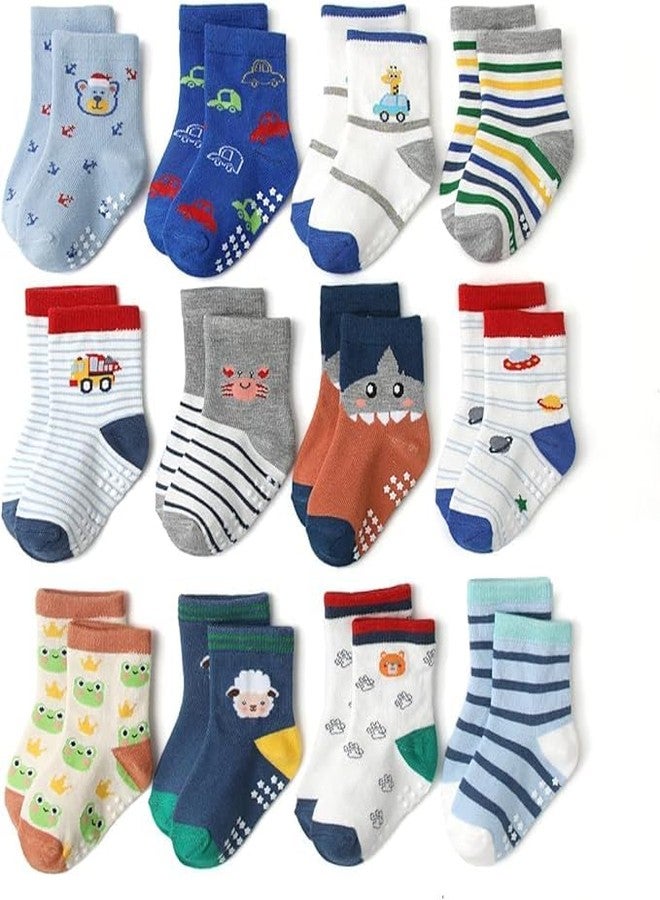 CUTEABLY Organic Cotton Anti-Skid Socks, Pack of 7 (Pack of 7, 7-8 Year) - Image 1