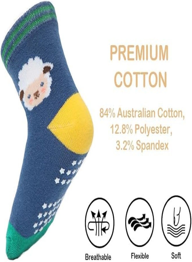 CUTEABLY Organic Cotton Anti-Skid Socks, Pack of 7 (Pack of 7, 7-8 Year) - Image 3