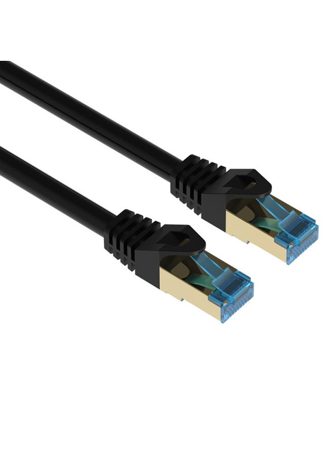 Weixun CAT7 Class 7 Network Cable Double Shielded Gigabit High-speed Network Cable 8 Core Pure Copper 10 M 20 M 30 M-Color:Black-Line Length:3 M