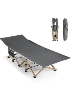 XiuWoo Folding camping cot, sleeping cot for adult, 190*71cm extra wide heavy duty camping cot max load 600LBS with carry bag, portable camping cot for outdoor camping/office, home nap  - Image 1