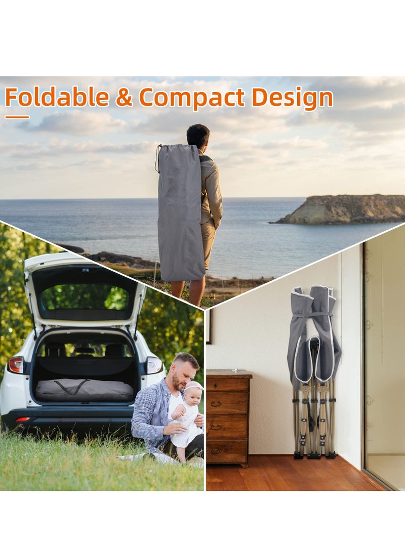 XiuWoo Folding camping cot, sleeping cot for adult, 190*71cm extra wide heavy duty camping cot max load 600LBS with carry bag, portable camping cot for outdoor camping/office, home nap - Image 4