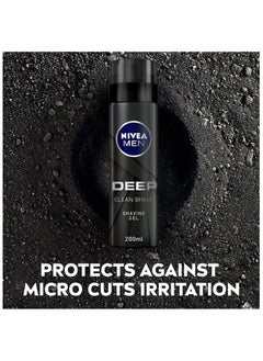 NIVEA MEN NIVEA MEN Deep Shaving Gel with Black Carbon - 200ml  - Image 2