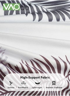 VAOdo 4PCS Bedding Set King Size Comforter Set Skin-Friendly Solid Color Breathable Tropical Rainforest Style Duvet Cover Set 2.0M Bed 220*240CM  - Image 4