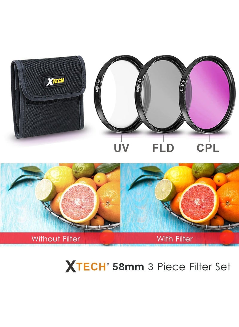 Xtech Xtech HeroFiber 58mm Accessory Kit for Canon EOS DSLR Cameras 58mm Lens Accessories Kit  - Image 4