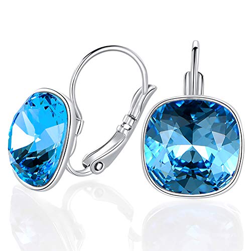 MDFUN Bella Drop Earrings Crystals 18K White Gold Plated Hypoallergenic Jewelry for Women - Image 3