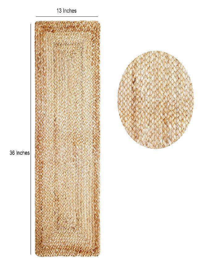 COTTON CRAFT Jute Braided Table Runner - Harvest Autumn Fall Thanksgiving Holiday Christmas Festive Party Rustic Farmhouse Dining Table Kitchen Tabletop Burlap Tablerunner - 13 x 36 inch - Natural - Image 3
