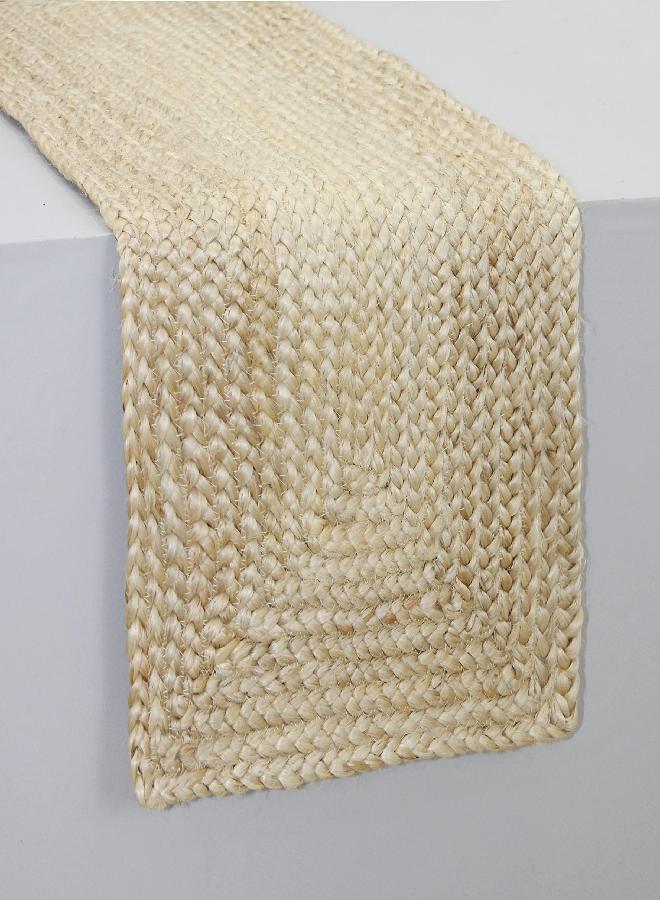 COTTON CRAFT Jute Braided Table Runner - Harvest Autumn Fall Thanksgiving Holiday Christmas Festive Party Rustic Farmhouse Dining Table Kitchen Tabletop Burlap Tablerunner - 13 x 36 inch - Natural - Image 1