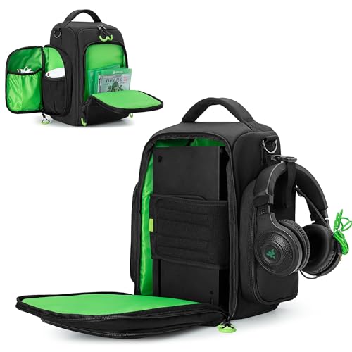 PGmoon Travel Carrying Case Compatible with Xbox Series X Console, Protective Storage Carry Bag for Controllers, Cables, Game Discs and More (Patent Design) - Image 1
