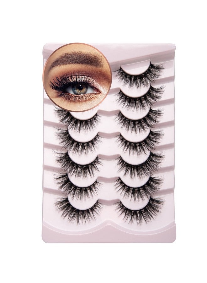 Onlyall Lashes Mink False Eyelashes Natural Wispy Lashes Soft Faux Mink Lashes Fluffy False Lashes 16Mm A04 - Image 1