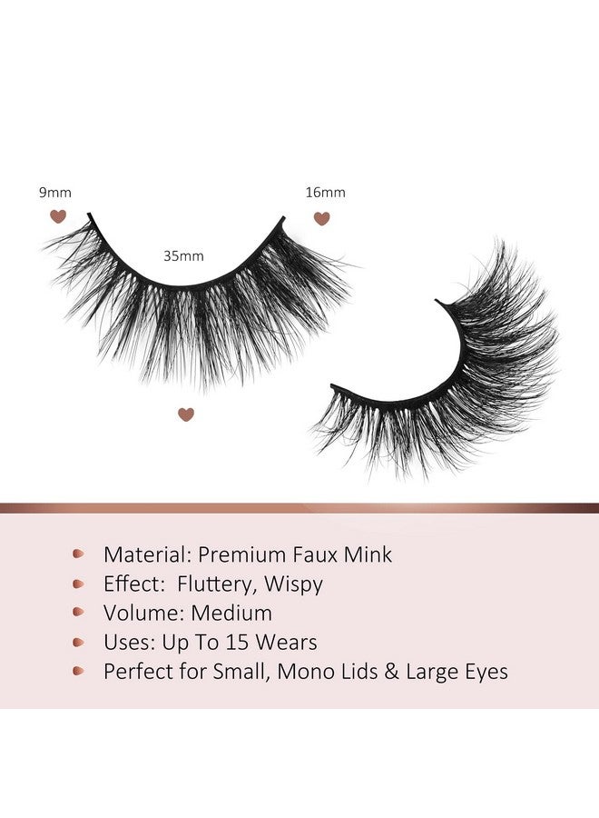 Onlyall Lashes Mink False Eyelashes Natural Wispy Lashes Soft Faux Mink Lashes Fluffy False Lashes 16Mm A04 - Image 4