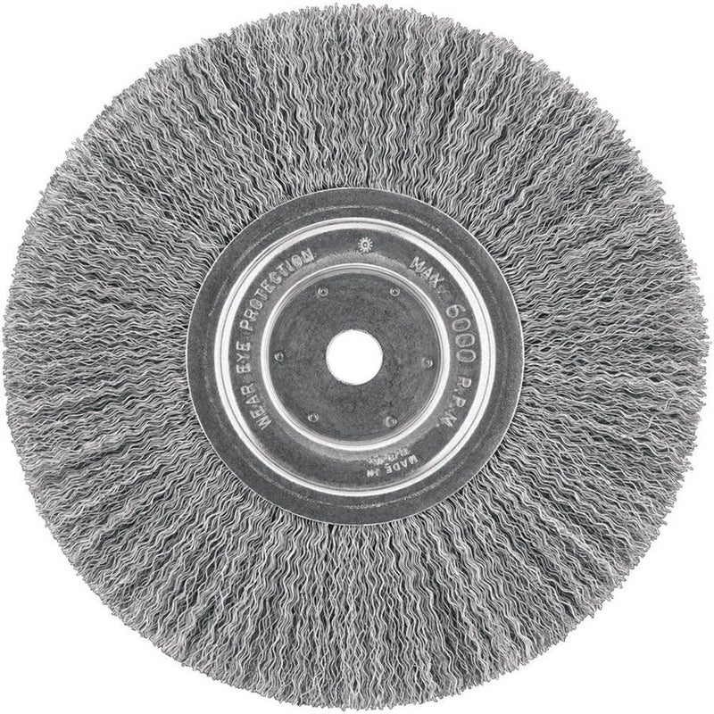 DEWALT Wire Wheel, 8-Inch, Crimped, 5/8-Inch Arbor, Wide Face, .014-Inch (DW4907)