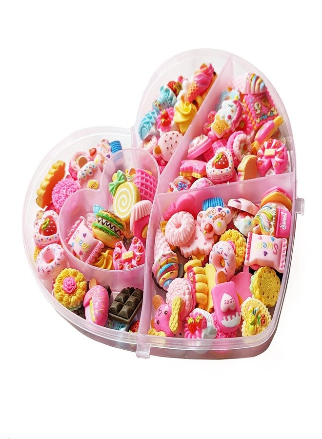GOGOONLY 100pcs Charms Kawaii Cute Set Resin Candy Charms Mixed Assorted Sweets Flatback Beads Making Supplies for DIY Craft Making and Ornament Scrapbooking With Case (Dessert (100pcs)) - BH001074 - Image 2