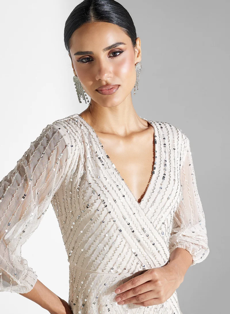 Frock and Frill Sequin Detail Dress