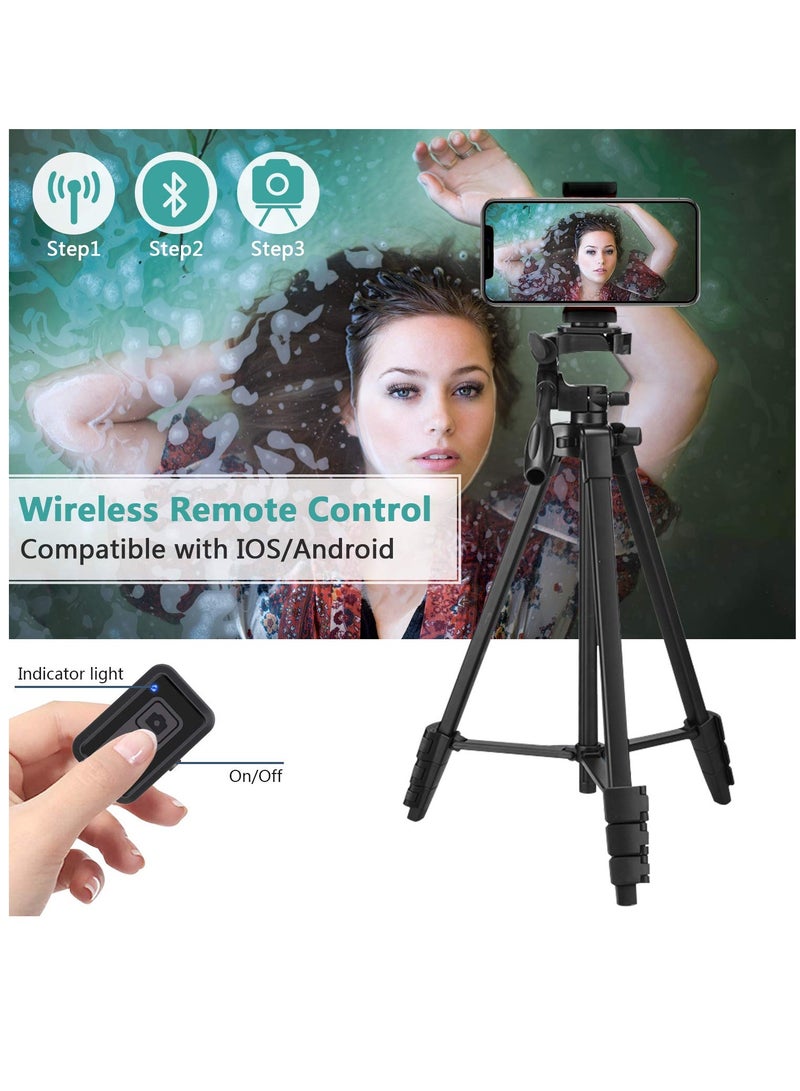 erorex 10 Inches Led Selfie Ring Light With 54 Inches Tripod Stand and Cellphone Holder for Live Stream Makeup Youtube Video Dimmable Beauty Ringlight  - Image 5