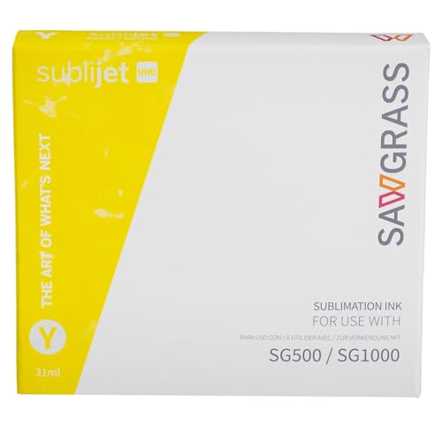 Sawgrass SubliJet UHD Sublimation Ink Cartridge - Yellow - High-Performance Ink SG500 SG1000 Sublimation Printers - Long-Lasting, High-Viscosity Gel Ink for Vibrant, Crisp Prints - Image 1