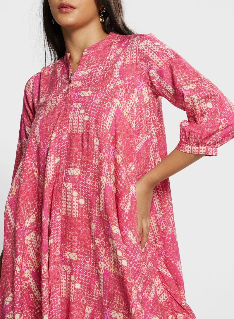 Biba Floral Print Tiered Top
